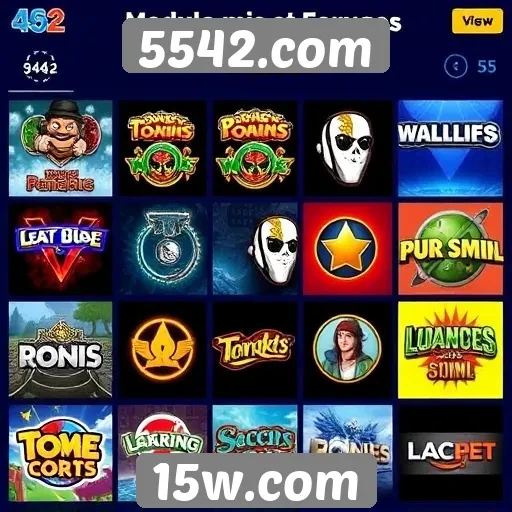 Avaliação dos jogos mais populares em 5542.com